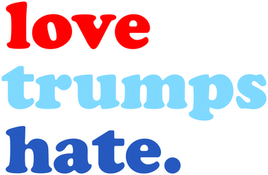 Love Trumps Hate. Anti-Trump Not My President Backpack