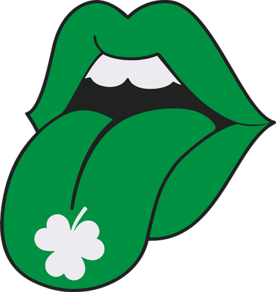 Lips Tongue Irish Shamrock St Patricks Women's T-Shirt