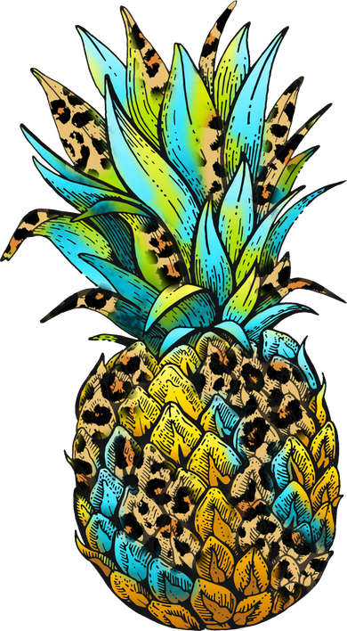 Leopard Tropical Pineapple Kids T-Shirt