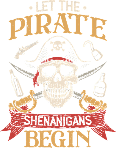 Let The Pirate Shenanigans Begins Crossbones Freebooter Trending Skeleton Skull Kids Sweatshirt