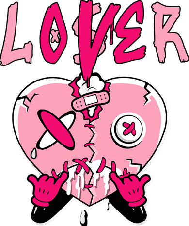 Low Triple Pink Tee Loser Lover Heart Dripping Triple Pink Doggie Tank