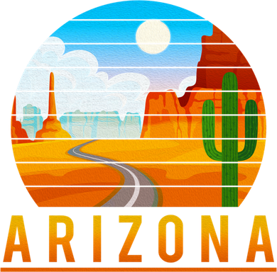 Love The State Of Arizona Desert Road And Saguaro Cactus Gift Women's T-Shirt