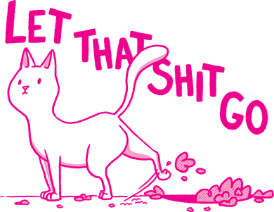 Let That Shit Go Funny Cat Women's Dry Zone Grid Polo
