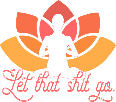 Let That Shit Go Funny Yoga Meditation Mindful Af Meme Funny Gift Women's Dry Zone Grid Polo