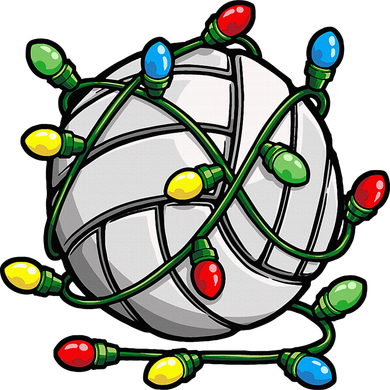 Light Up the Court with Volleyball Christmas Ball Women's Sweatshirt