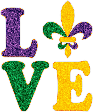 Mardi Gras Love Spade  Hat