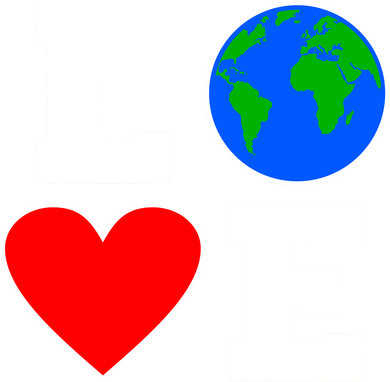 Love Earth Day Globe Heart Science Button