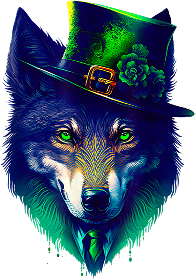 Leprechaun Wolf Irish Wolf Lover St Patrick's Day Tote Bag