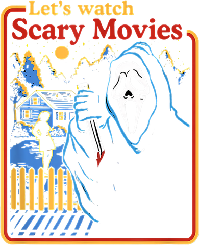 Let's Watch Scary Movies Horror Movies Scary Halloween Ghost Design Doggie Tank