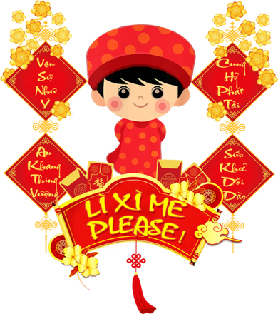 Li Xi Me Please Vietnamese Red Cute Ao Dai Flowers Great Gift Long Sleeve Shirt