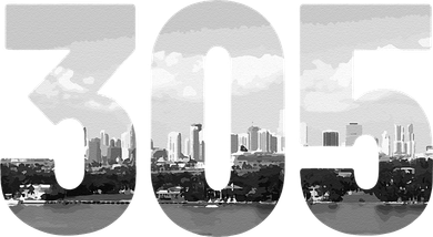 Miami 305 Area Code Skyline Florida Vintage Tumbler