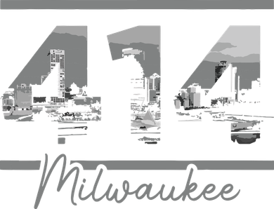 Milwaukee 414 Area Code Skyline Wisconsin Vintage Mousepad