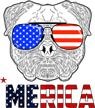 Merica 4th Of July Cool Bulldog Funny Toddler Sweatshirt