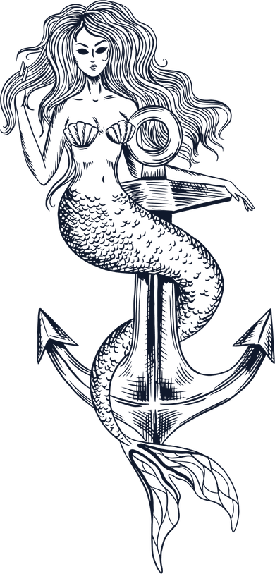 Mermaid Anchor Women's Tank Top