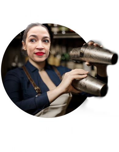 M.A.B.A. Alexandria Ocasio-Cortez Bartend Again Tote Bag