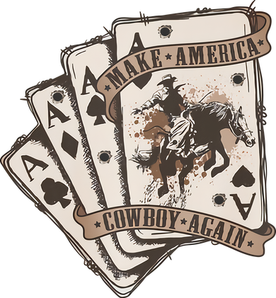 Make America Cowboy Again Western Cowboy Poker Funny Donald Trump Quote Tumbler