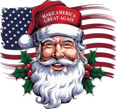 Make A Christmas Great Again Xmas Trump Maga Pajamas Santa Us Flag Women's Sweatshirt