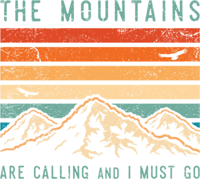 Mountains Are Calling And I Must Go Retro Vintage 80s Mountain Gift Kids T-Shirt
