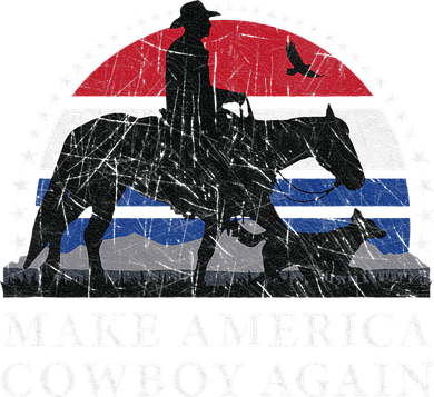 MAKE AMERICA COWBOY AGAIN HORSE AND DOG DESIGN FUNNY GIFT Coaster