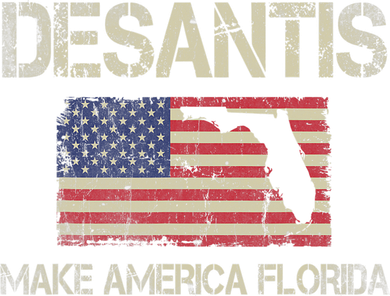 Make America Florida, DeSantis 2024 Election Vintage US Flag Kids T-Shirt