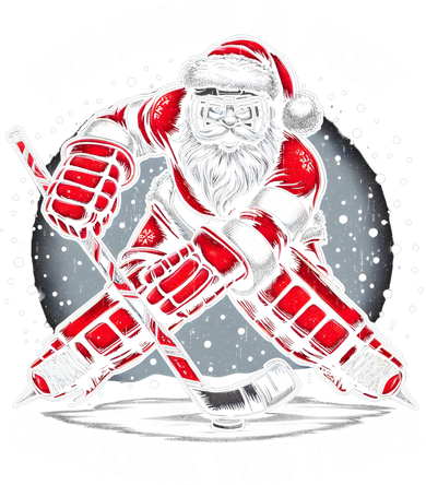 Making A Fist Checking You Twice Ugly Christmas Santa Hockey Gift Kids Sweatshirt