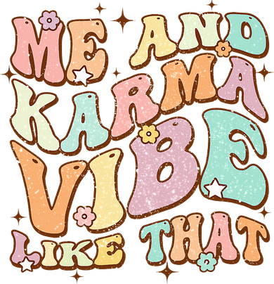 Me And Karma Vibe Like That Funny Groovy Hippie Flower Coffee Mug