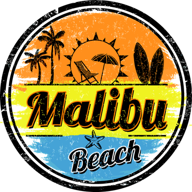 Malibu Beach Retro Circle Backpack
