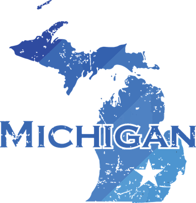 Michigan American State Outline Map Usa Women's Hoodie
