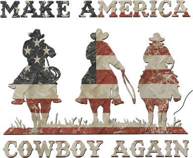 Make America Western Cowboy Again Retro 4th Of July Usa Flag Bucket Hat