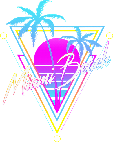 Miami Beach 80s Beach Souvenir Kids Hoodie