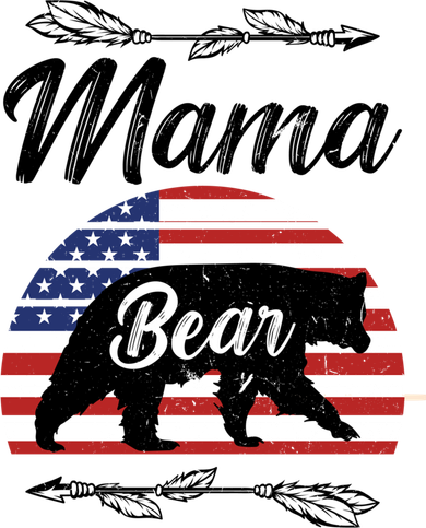 Mama Bear American Flag Funny Gift Toddler Sweatshirt