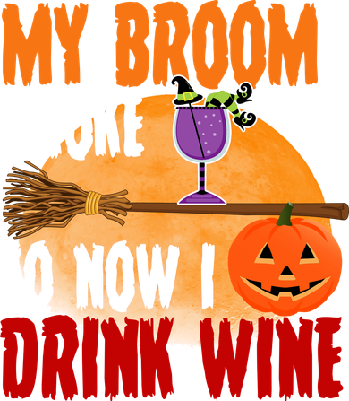 My Broom Broke So Now I Drink Wine Doggie Tank