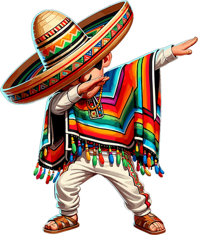 Mexican Boy Dabbing Poncho Cinco De Mayo T Women's Sweatshirt