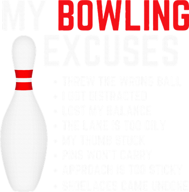 My Bowling Excuses Bowler Funny Bowling Kids Hoodie