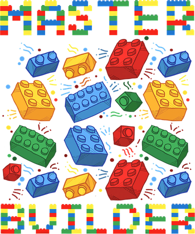 Master Builder Funny Building Blocks For Boys Golf Towel