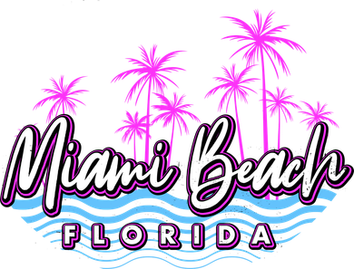 Miami Beach Florida Neon Baby Bodysuit