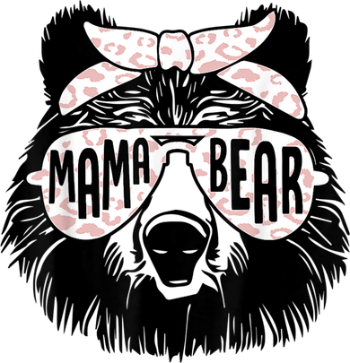 Mama Bear Face Sunglasses Mother Mom Mommy Mother's Day T-Shirt