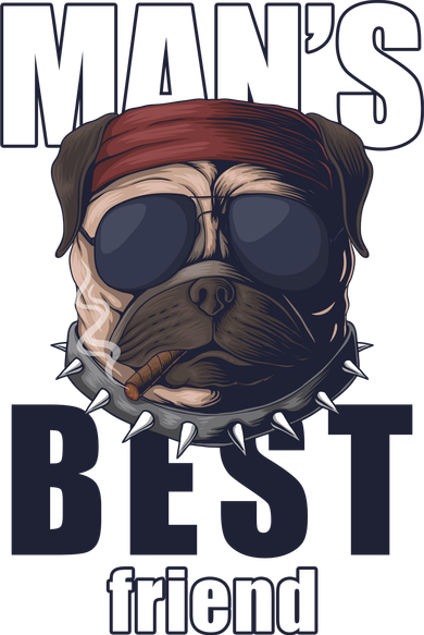 Mans Best Friend Bulldog Funny Dog Lover Bucket Hat