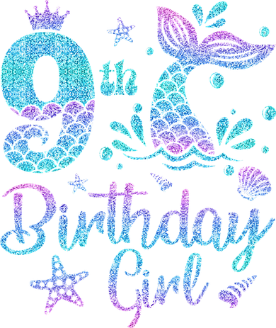 Mermaid Birthday Girl 9 Year Old Its My 9th Bday Mermaid Women's Dry Zone Grid Polo