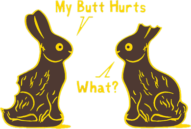 My Butt Hurts What Funny Easter Bunny Women's Hoodie
