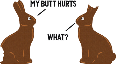 My Butt Hurts What Funny Easter Bunny Women's Hoodie