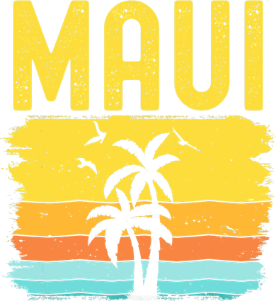 Maui Beach Hawaii Summer Vacation Hawaiian Sunset Vintage Backpack