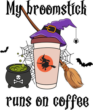 My Broomstick Runs On Coffee Gift Coffee Lover Halloween Meaningful Gift Doggie Tank