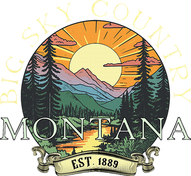 Montana Big Sky Country Mountains Vintage Hoodie