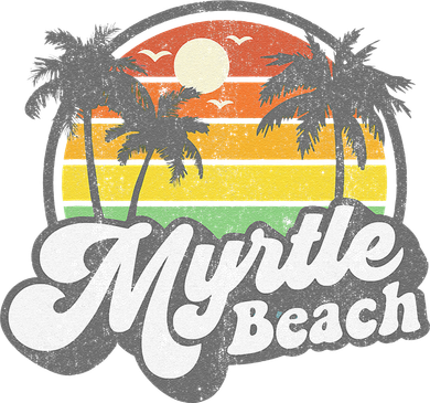 Myrtle Beach South Carolina Retro 70s Vintage Vacation Gift Doggie Tank