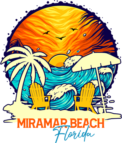 Miramar Beach Sunset Florida Vacation Couples Family Group Great Gift Women's Sweatshirt