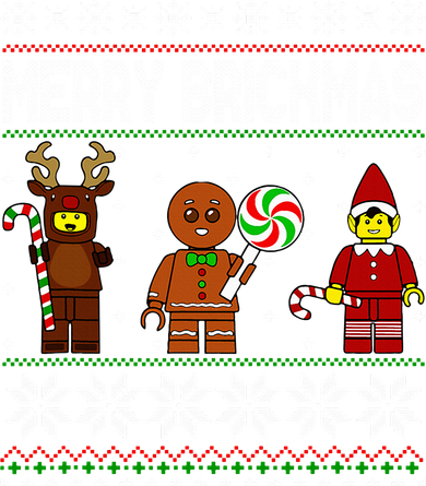Merry Brickmas Ugly Christmas Block Brick Building  Doggie Tank