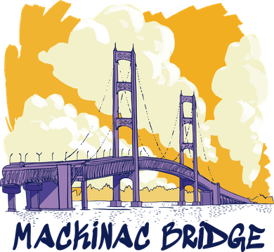 Mackinac Bridge US Travel Kids Sweatshirt