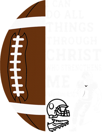 Motivational Bible Verse Christian Gifts Football Toddler Long Sleeve