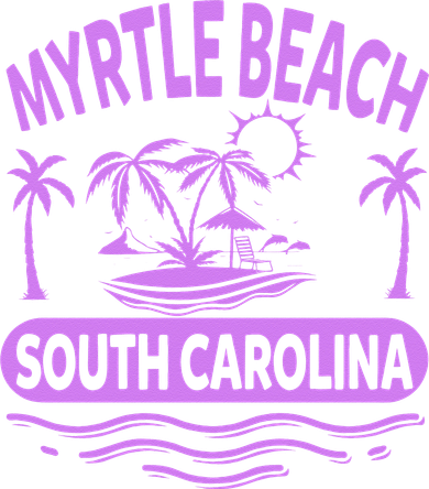 Myrtle Beach Womens Purple South Carolina Beach Vacation Toddler Long Sleeve